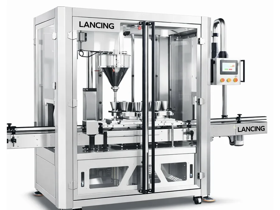 Automatic enclosed auger filling machine for rigid container powder filling projects