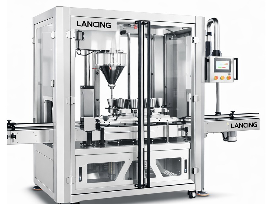 Automatic enclosed auger filling machine for rigid container powder filling projects